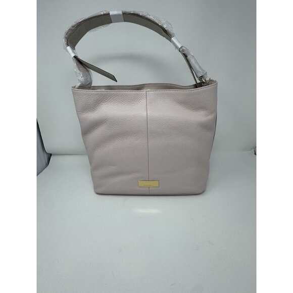 Isaac Mizrahi Live! Bridgehampton Leather Bucket Bag Purse Pink - Picture 1 of 15